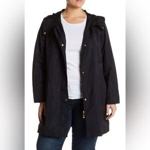 Ellen Tracy Black Hooded Jacket size L